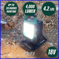 18V MultivoltT Work Light Cordless 4000 Lumen LED Tool Only No Battery
