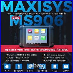 2022 Autel MaxiSys MS906 ULTRA OBD2 Car Diagnostic Scanner Tool Key Coding TPMS