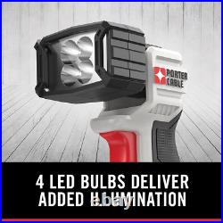 4 LED Bulbs of the Portable Work Light Delivers 120 Lumens, Tool Only (PCC700B)