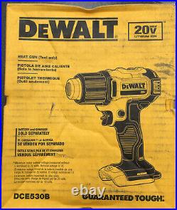 DEWALT 20V MAX Cordless Heat Gun LED Light, Bare Tool Only DCE530B NEW