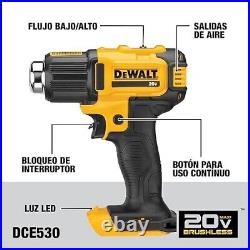 DEWALT 20V MAX Heat Gun, Cordless, LED Light, Bare Tool Only (DCE530B) Up 990D