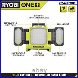LED Panel Light 18V Cordless Hybrid 3000 Lumens Battery or Extension Tool Only