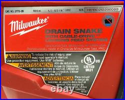 LIGHTLY USED Milwaukee M18 Fuel 2772-20 DRAIN SNAKE (Tool Only)