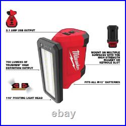 MILWAUKEE M12 ROVER Service and Repair Flood Light with USB Charging