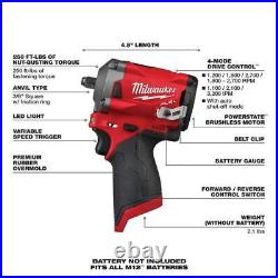 Milwaukee 3/8 in. Impact Wrench With Cordless Grease Gun LED Light (Tool-Only)