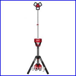 Milwaukee 6,000 Lumens Rocket Dual Power Tower Light with Charger (Tool-Only)