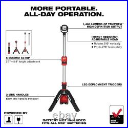 Milwaukee Cordless Rocket Work Light LED Stand TOOL ONLY Collapsible Portable