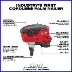 Milwaukee M12 Cordless Palm Nailer Tool Only, Model# 2458-20