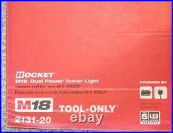 NEW Milwaukee Rocket M18 Dual Power Tower Light 2131-20 Tool Only MG