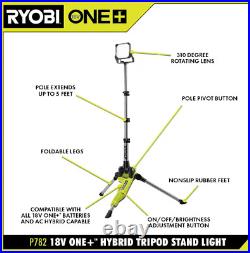 ONE+ 18V Cordless Hybrid LED Tripod Stand Light (Tool Only)
