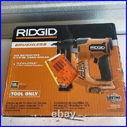 RIDGID 18V Brushless Cordless 18-Gauge 2-1/8 in. Brad Nailer Light use tool only