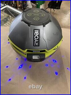 RYOBI 18-Volt ONE+ Floating Speaker/Light Show with Bluetooth (Tool Only), Gray