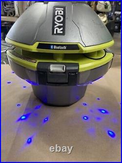 RYOBI 18-Volt ONE+ Floating Speaker/Light Show with Bluetooth (Tool Only), Gray