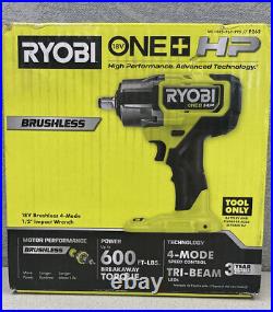 Ryobi (P262) ONE+ HP 18V Brushless 4 Mode 1/2 Impact Wrench (Tool Only) NEW