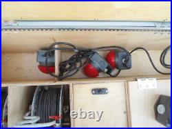 Swedish Army Wood Light Station Box with Cables(Box and Cables Only. NO LIGHT)