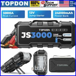 TOPDON Boost Pro 3000 Amp 12V Lithium Jump Starter Box Car Truck Battery Charger